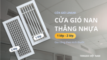 Cửa gió nan thẳng linear nhựa: 1 lớp, 2 lớp, gia công theo kích thước