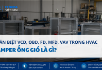 Damper Ống Gió Là Gì? Phân Biệt VCD, OBD, FD, MFD, VAV Trong HVAC