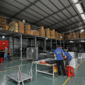 Khu Vực Sản Xuất Miệng Gió Và Cửa Gió HVAC TENGDA Việt Nam