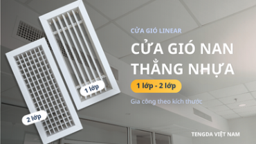 Cửa gió nan thẳng linear nhựa: 1 lớp, 2 lớp, gia công theo kích thước