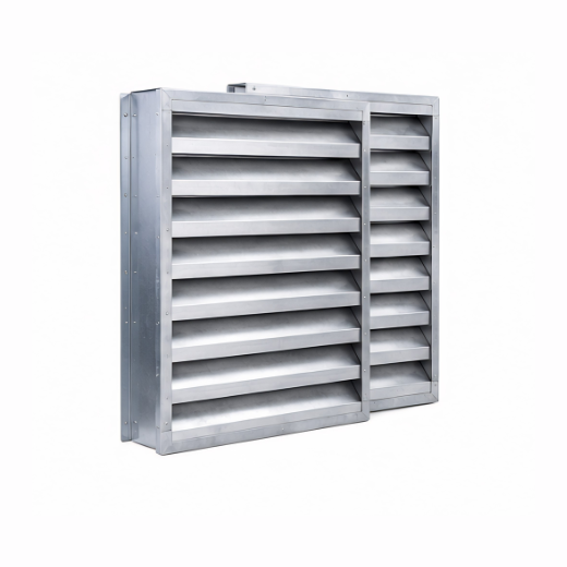 HVAC acoustic louver