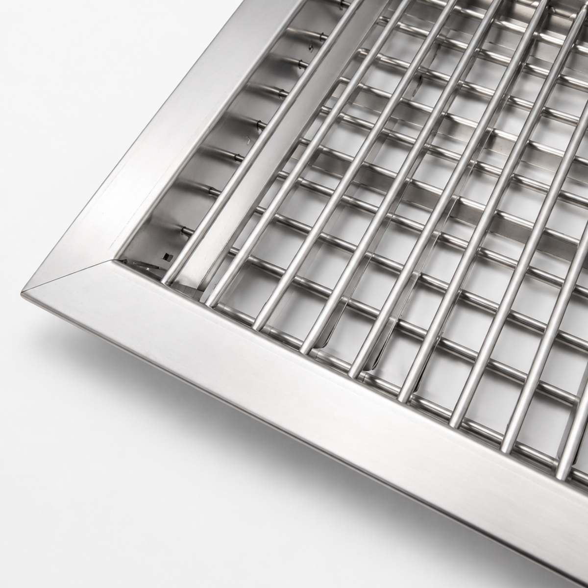 Cửa gió cấp 2 lớp nan inox theo kích thước
