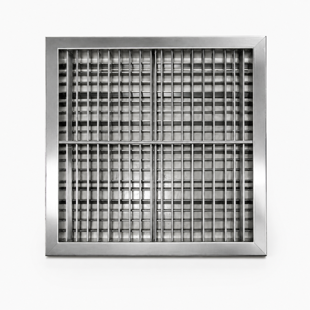 Cửa gió 2 lớp nan inox HVAC nhìn tổng thể