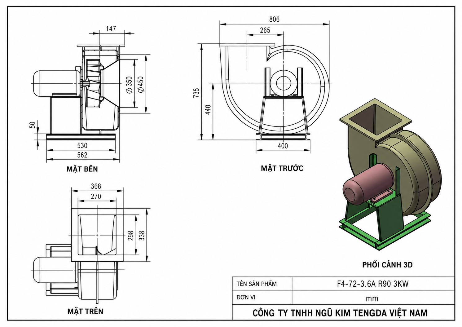 Sơ đồ quạt F4-72-Type A