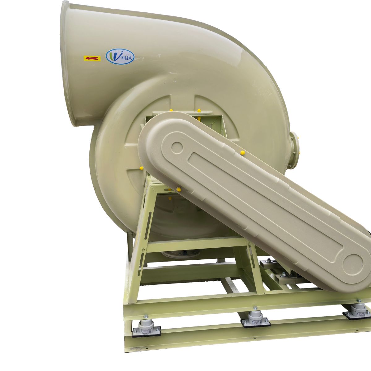 Cửa hút và cửa xả quạt ly tâm FRP HGF4-72 kiểu C đặt trên khung đế thép