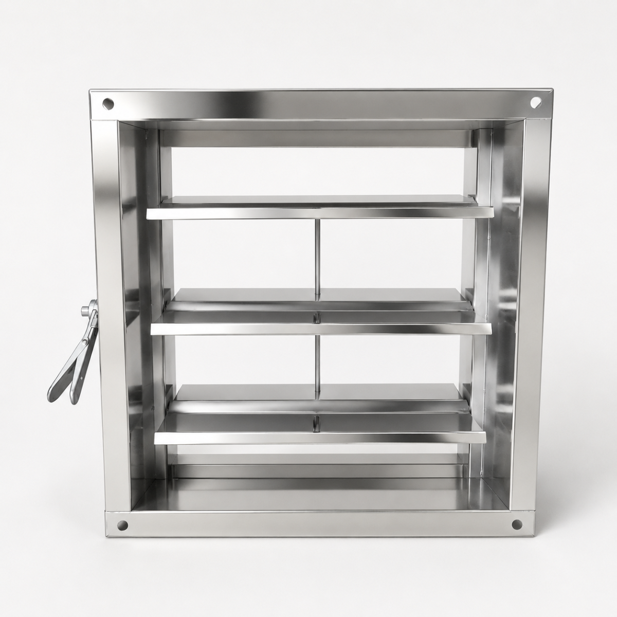 Van điều chỉnh inox HVAC với cánh van đóng mở bằng tay gạt