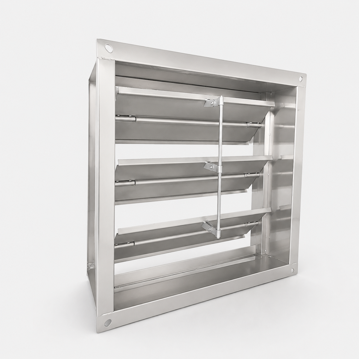 mặt sau van gió điều chỉnh inox HVAC