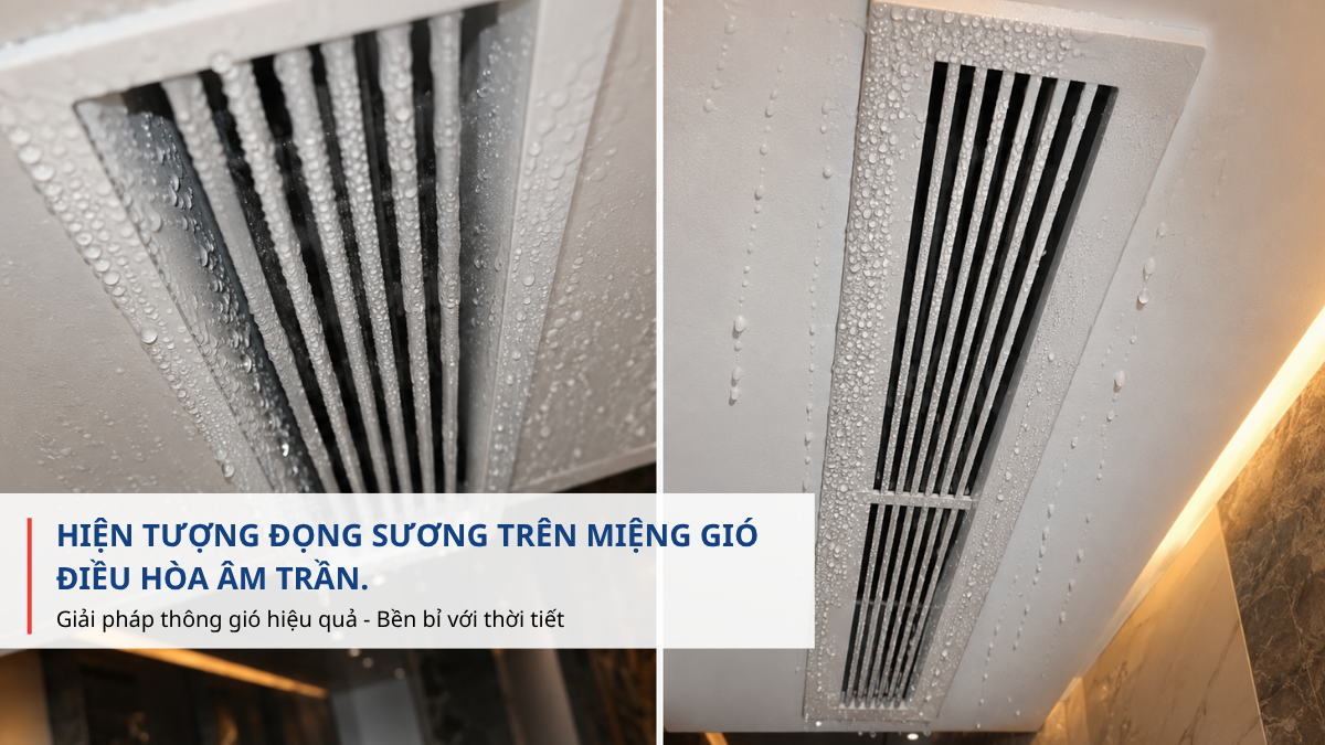 Miệng gió điều hòa bị động sương