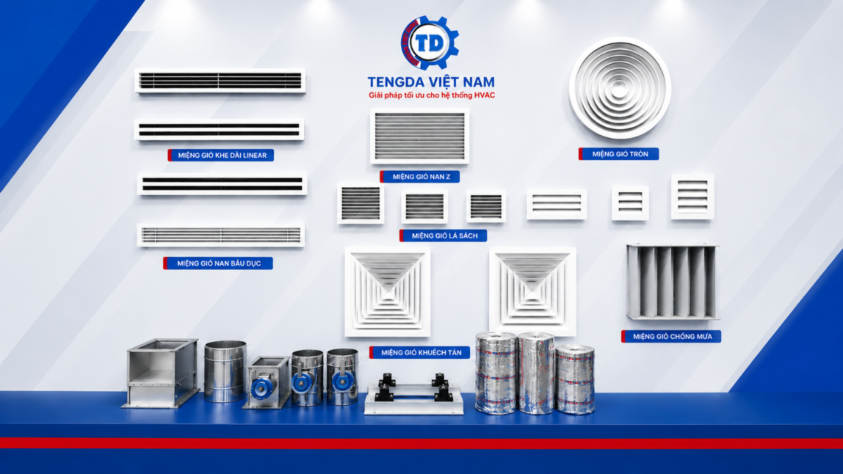 các loại miệng gió HVAC phổ biến