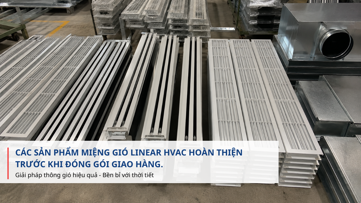 miệng gió linear HVAC thành phẩm