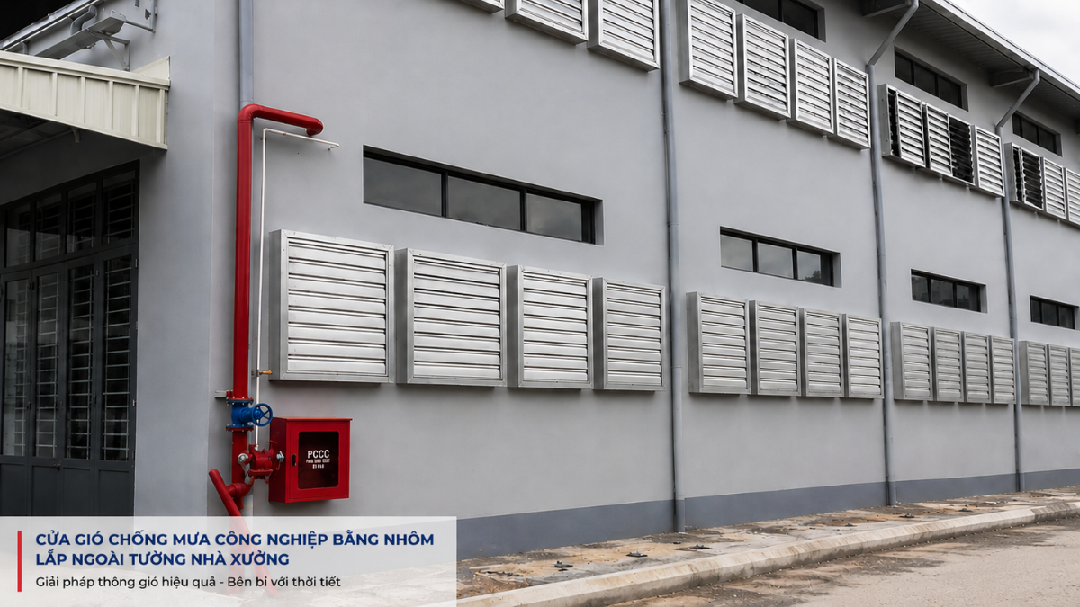 Cửa gió chống mưa công nghiệp