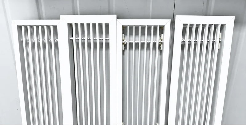 Cửa gió nan thẳng linear nhựa ABS màu trắng TENGDA
