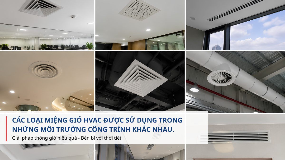 lựa chọn miệng gió HVAC theo từng công trình