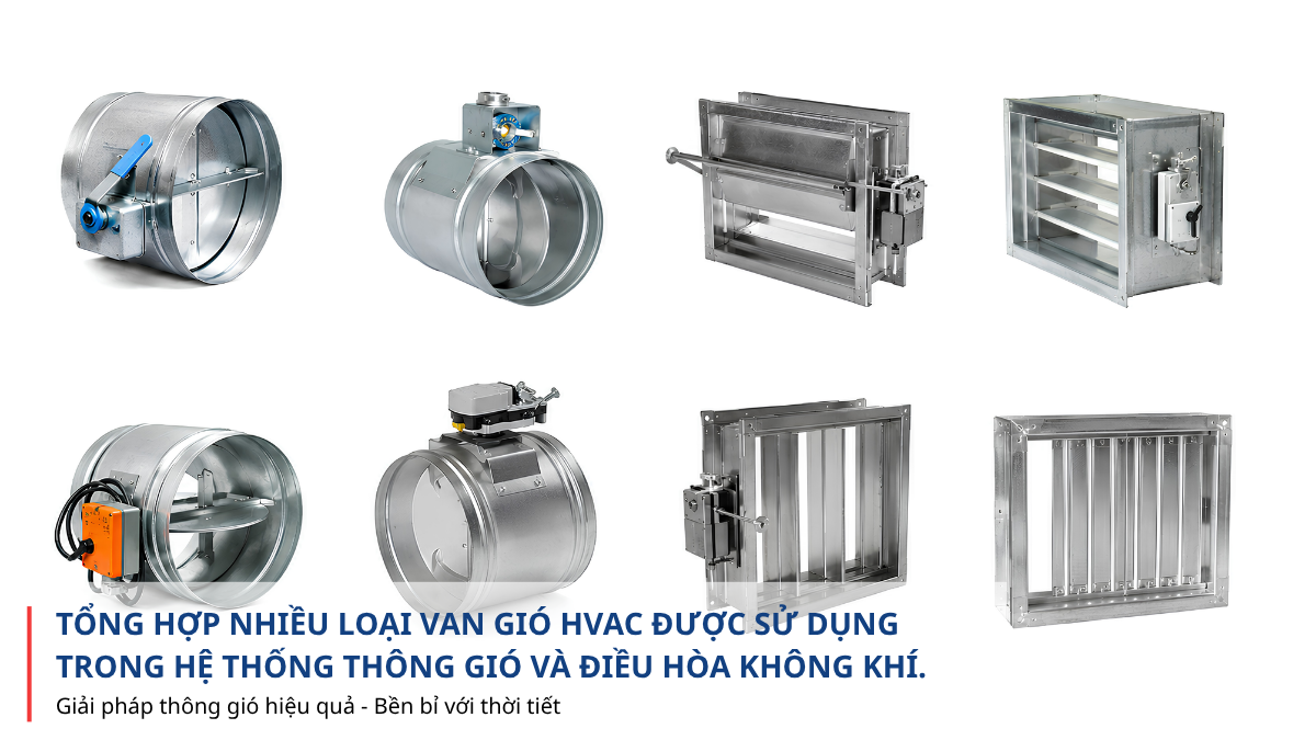 các loại van gió HVAC trong hệ thống thông gió