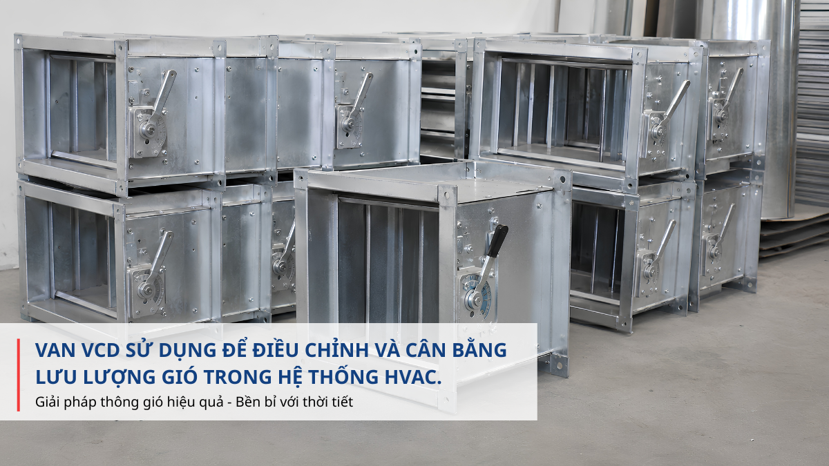 van VCD HVAC điều chỉnh lưu lượng gió
