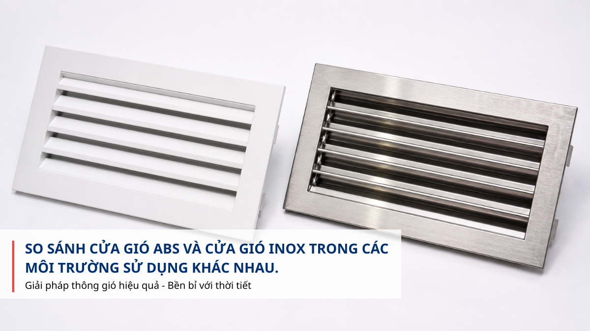 cửa gió ABS và cửa gió inox HVAC