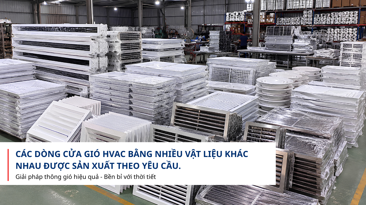 cửa gió HVAC thực tế tại Tengda