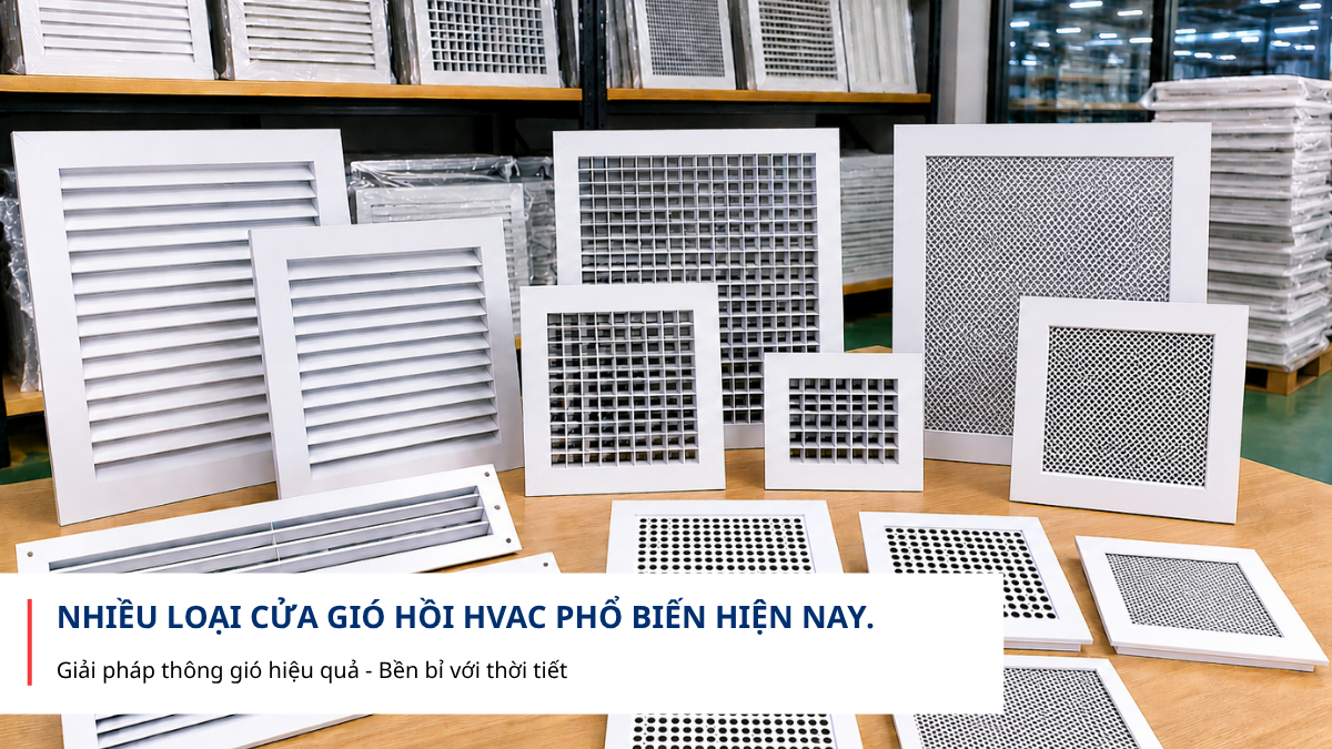 các loại cửa gió hồi HVAC