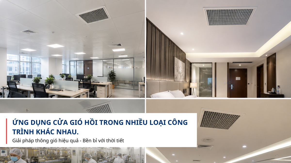 lựa chọn cửa gió hồi theo công trình