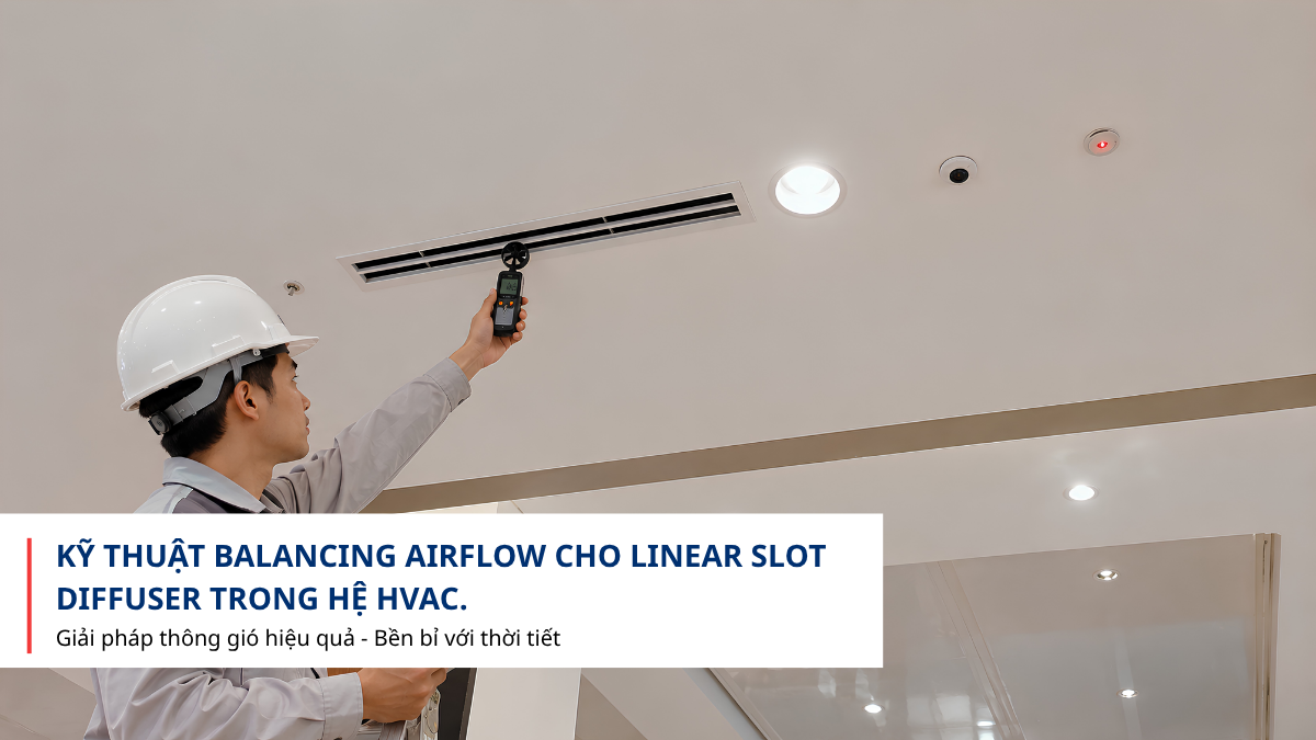 balancing airflow linear slot diffuser