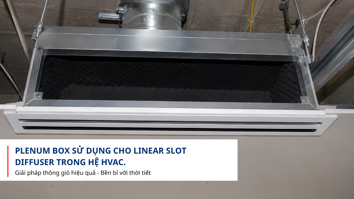plenum box cho linear slot diffuser