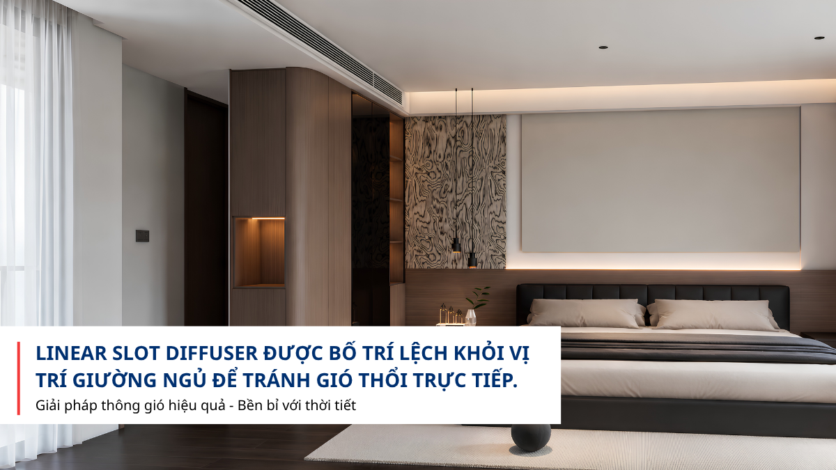 Bố trí Linear Slot trong phòng ngủ căn hộ