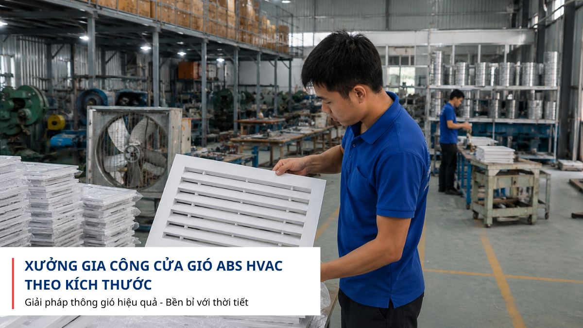 Gia công miệng gió ABS theo kích thước