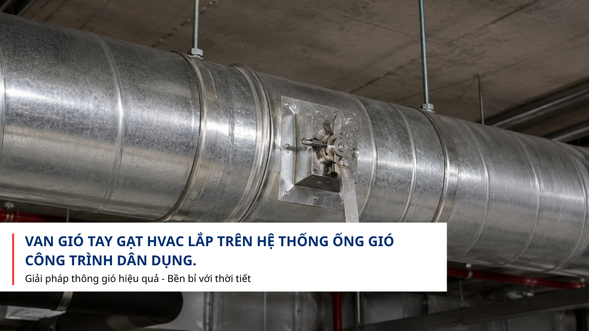 Van gió tay gạt HVAC trong hệ thống ống gió