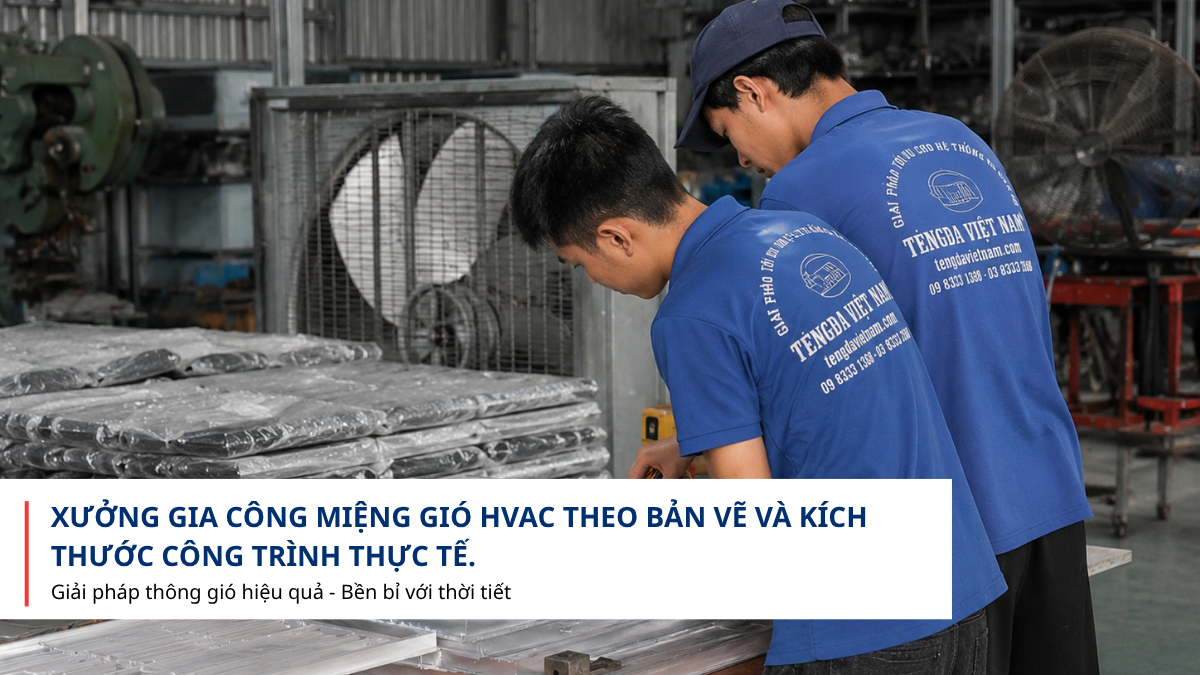 Gia công miệng gió HVAC theo bản vẽ kỹ thuật