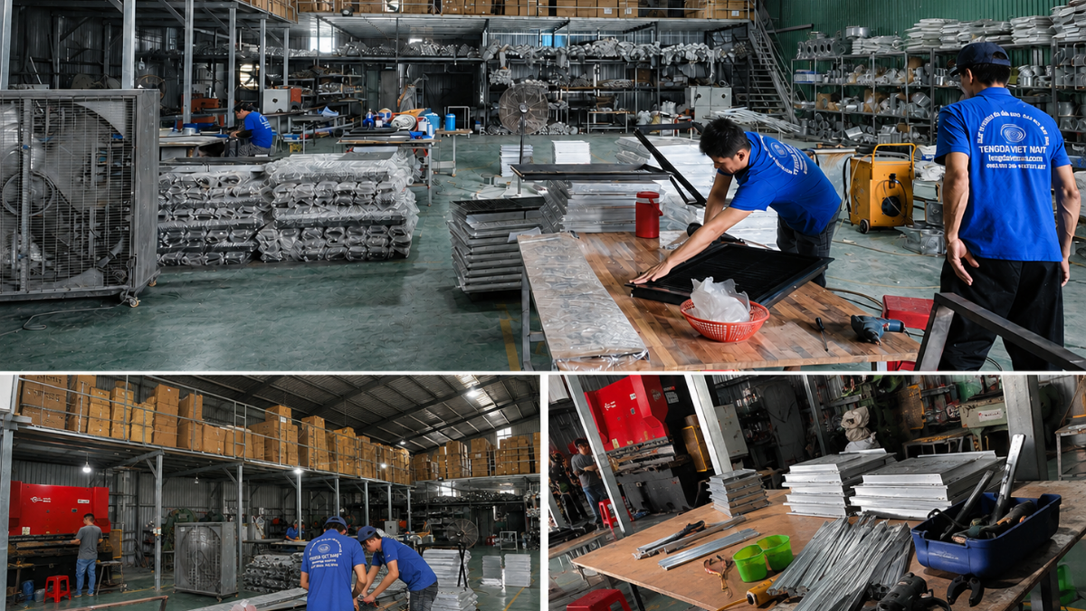 Xưởng gia công cửa gió HVAC theo bản vẽ kỹ thuật
