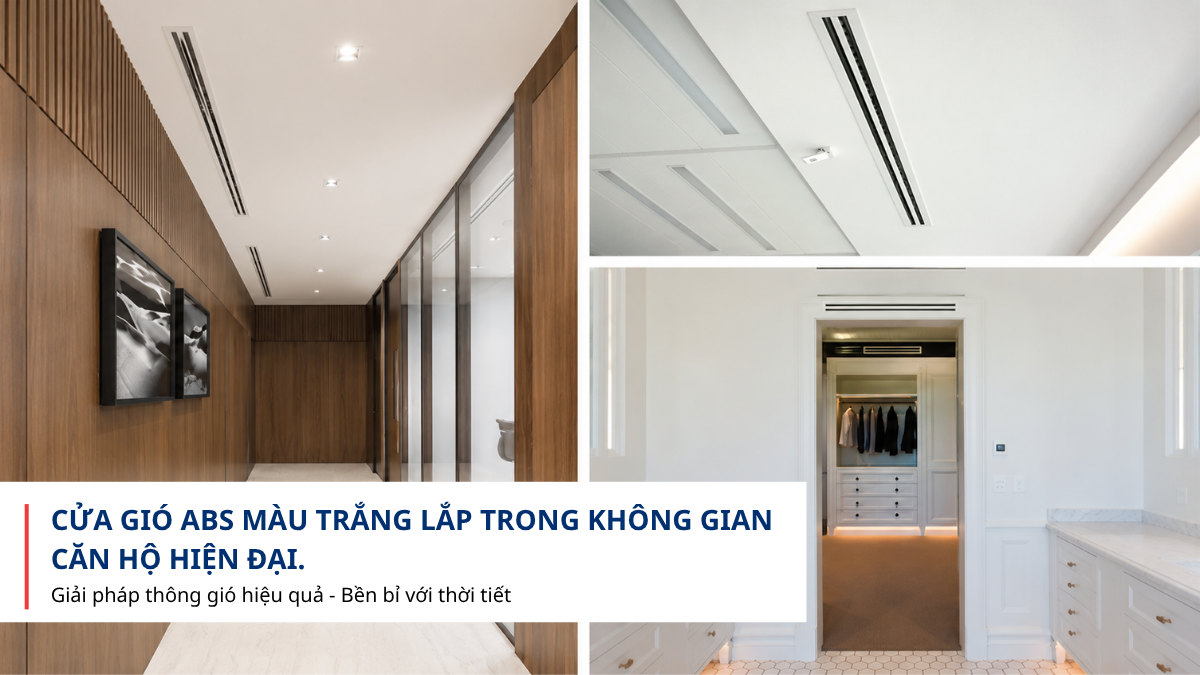 Cửa gió ABS trong căn hộ hiện đại