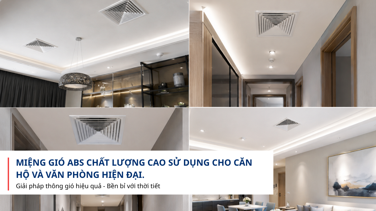 Miệng gió ABS chất lượng cao cho căn hộ