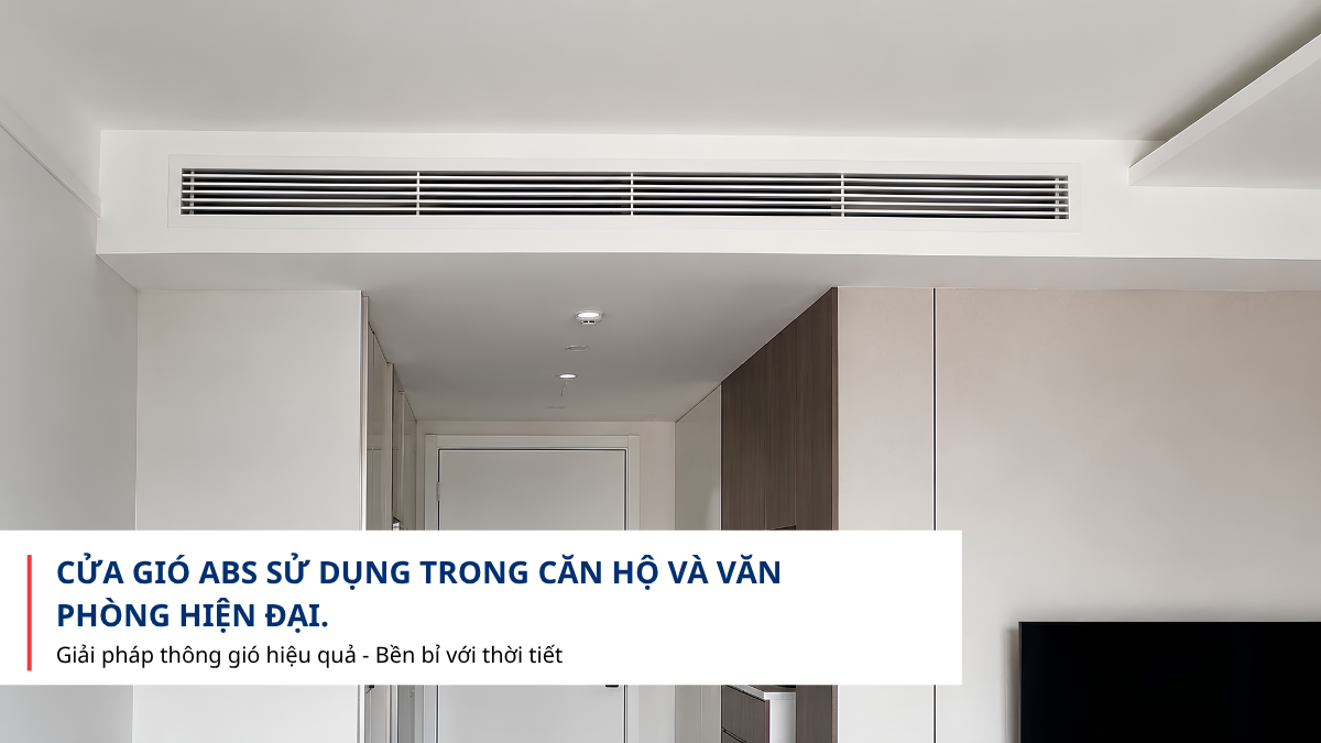 Cửa gió ABS cho căn hộ và văn phòng