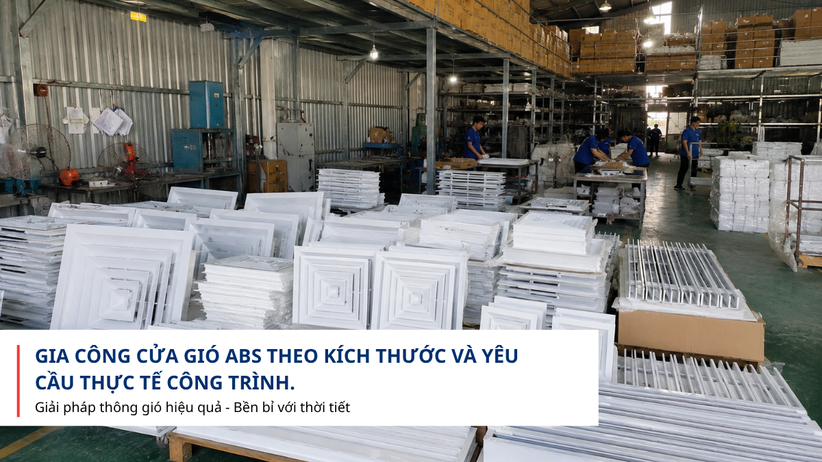 Gia công cửa gió ABS theo yêu cầu