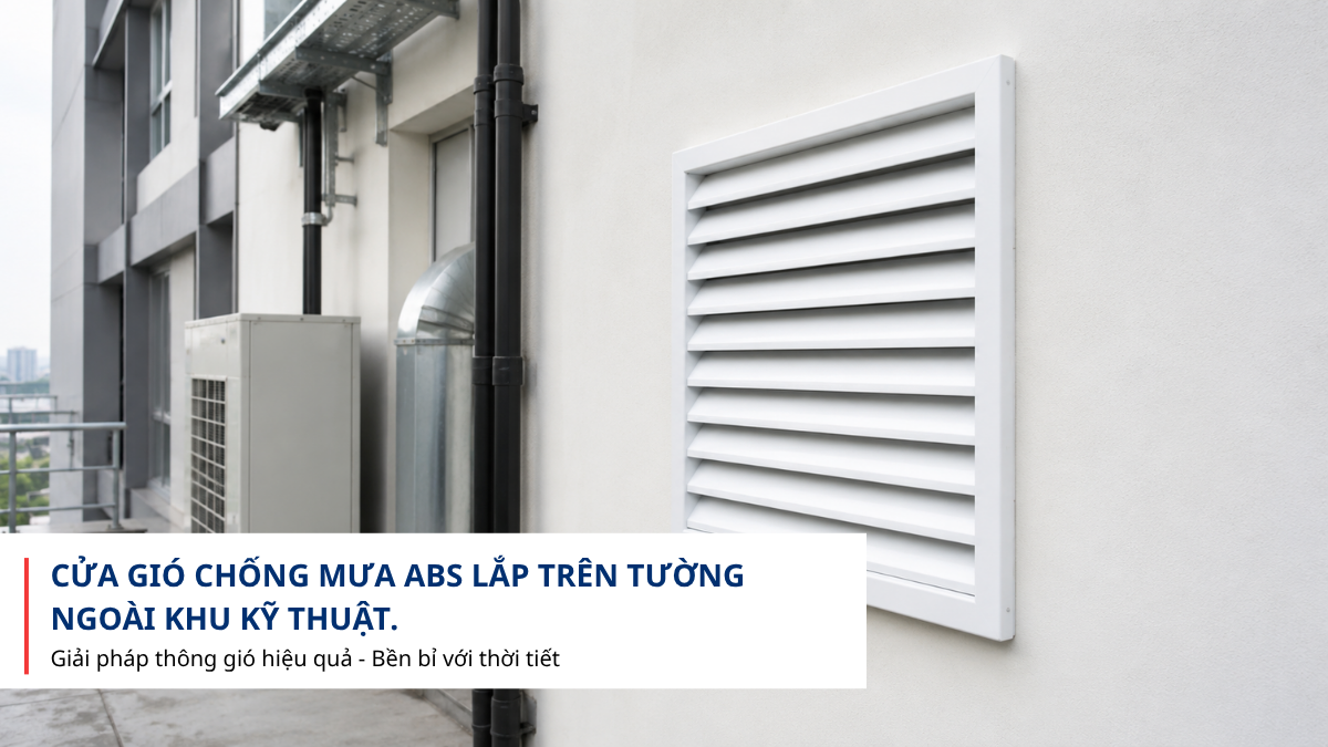 Cửa gió chống mưa ABS HVAC