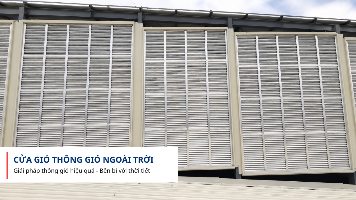 Cửa gió louver thông gió ngoài trời