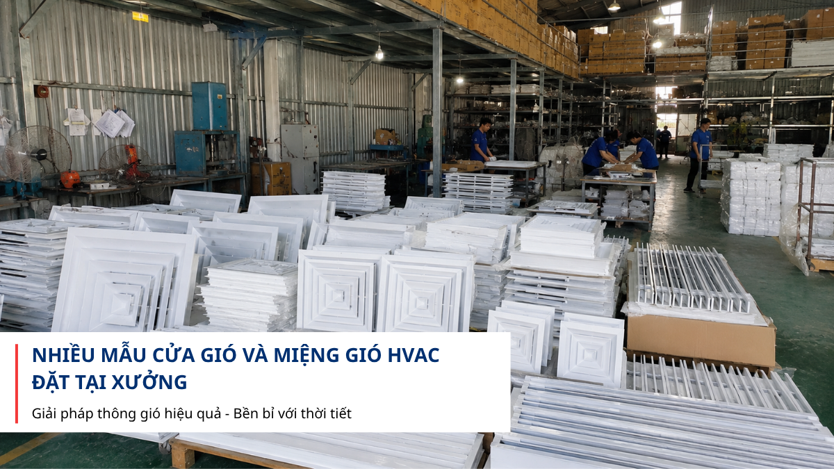 Cửa gió HVAC trong hệ thống thông gió và điều hòa không khí