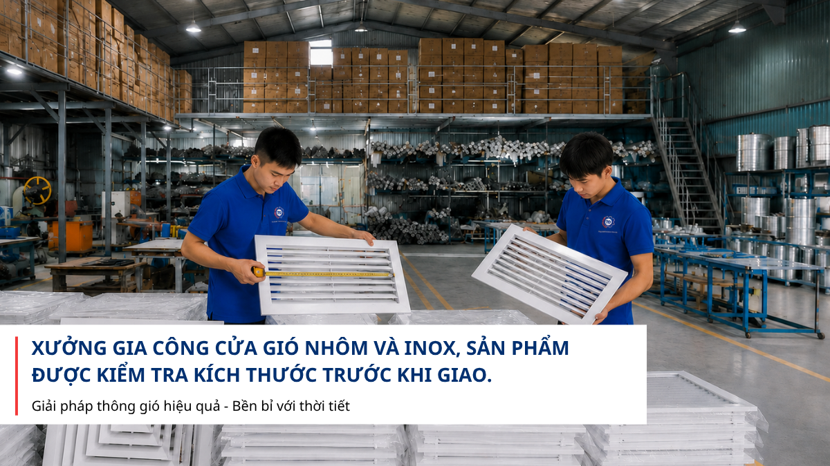 Xưởng gia công cửa gió HVAC theo yêu cầu công trình