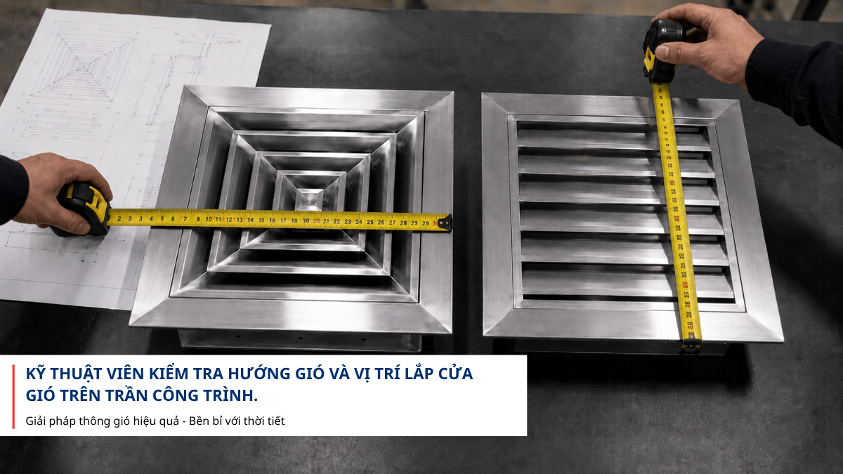 Sai lầm khi đặt cửa gió inox theo kích thước