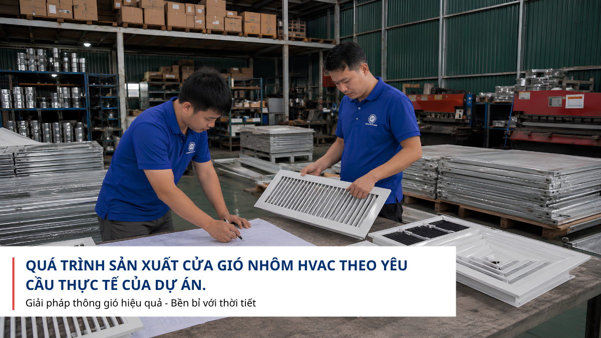 Gia công cửa gió nhôm HVAC theo bản vẽ kỹ thuật