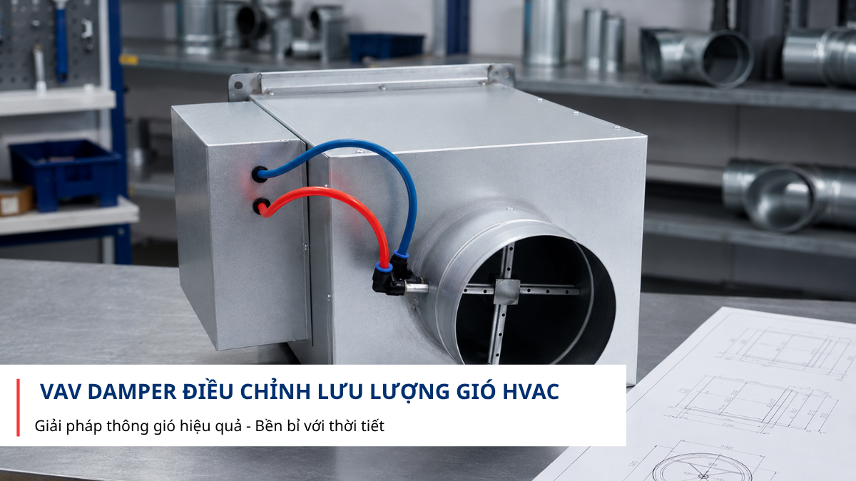 VAV damper điều chỉnh lưu lượng gió HVAC
