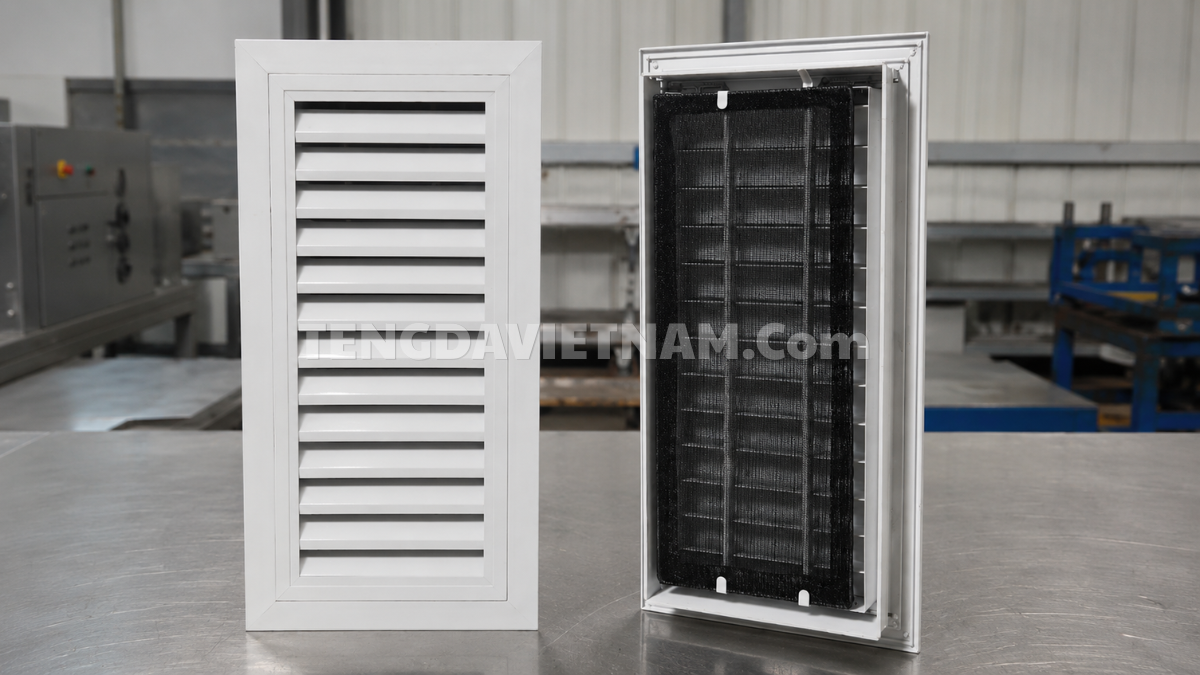 So sánh cửa gió hồi không bản lề và cửa gió hồi có lưới lọc bụi bản lề