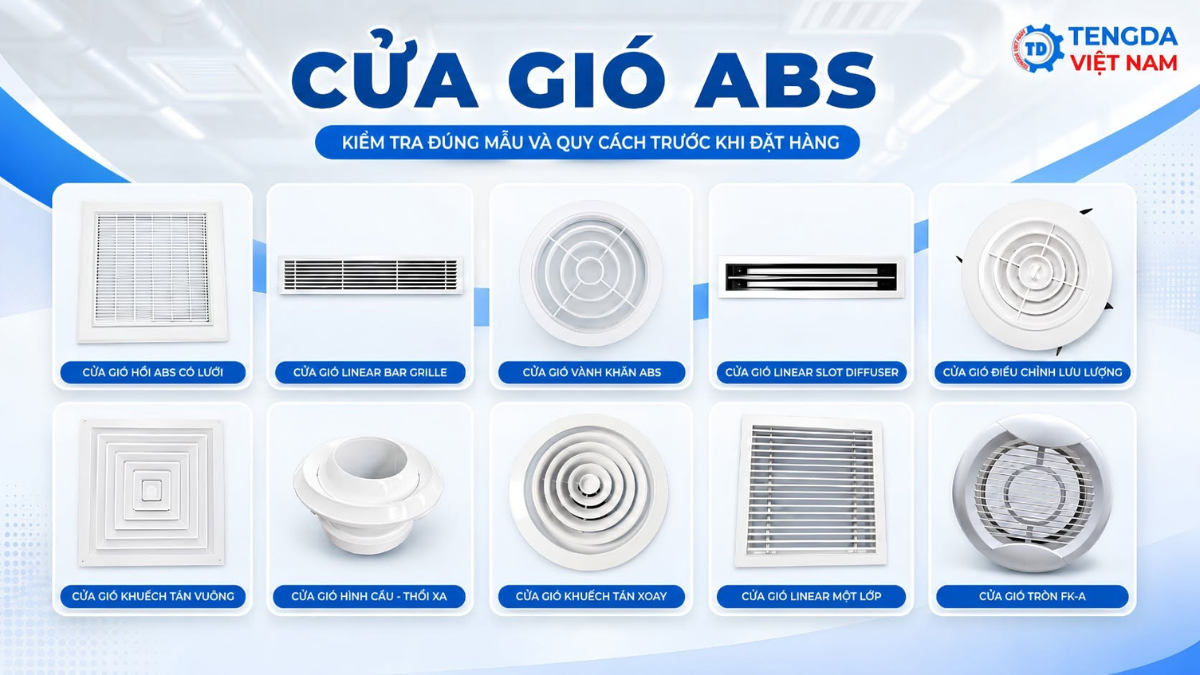 Cửa gió khuếch tán ABS  HVAC