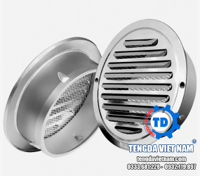 VENT COWL GẮN TƯỜNG INOX 304 – VÒNG CHE MƯA & LƯỚI CHẮN CÔN TRÙNG NGOÀI TRỜI