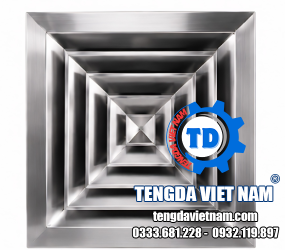 CỬA GIÓ KHUẾCH TÁN VUÔNG INOX TD0034 HVAC – SQUARE DIFFUSER 不锈钢方形散流器