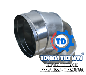 CO CÚT 90 ĐỘ ỐNG GIÓ TRÒN TÔN MẠ KẼM – 镀锌圆形90度风管弯头