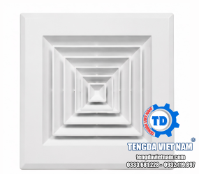 Miệng Gió Khuếch Tán Vuông ABS Viền Lớn HVAC