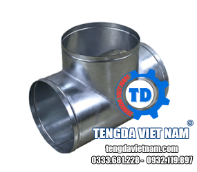 TÊ ỐNG GIÓ TRÒN TÔN MẠ KẼM – PHỤ KIỆN CHIA NHÁNH HVAC – 圆形风管三通配件