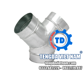 Y ỐNG GIÓ TRÒN TÔN MẠ KẼM – PHỤ KIỆN CHIA NHÁNH HỆ THỐNG HVAC – 镀锌圆形风管Y型三通配件