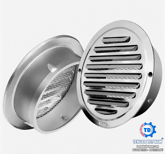 VENT COWL GẮN TƯỜNG INOX 304 – VÒNG CHE MƯA & LƯỚI CHẮN CÔN TRÙNG NGOÀI TRỜI
